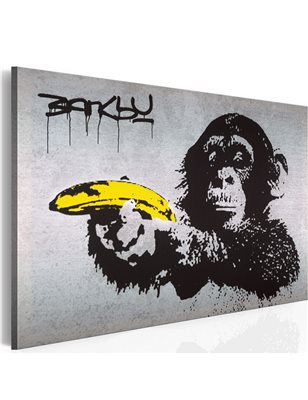 Quadro - Fermo che la scimmia spara! (Banksy)