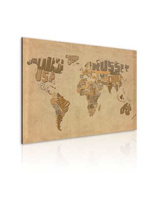 Quadro - Vecchia mappa del mondo