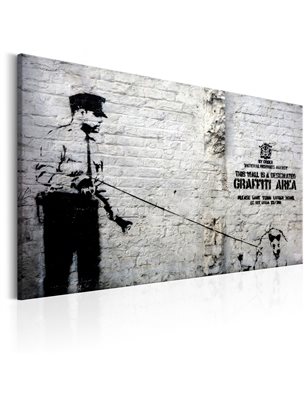 Quadro - Graffiti Area (Police and a Dog) by Banksy