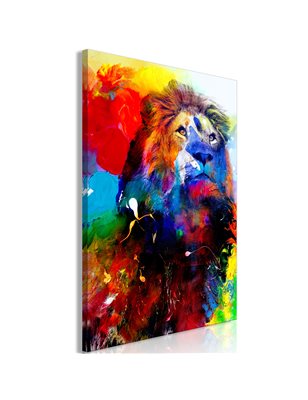 Quadro - Lion and Watercolours (1 Part) Vertical