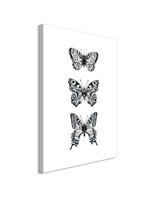 Quadro - Three Butterflies (1 Part) Vertical