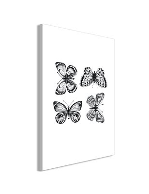 Quadro - Four Butterflies (1 Part) Vertical