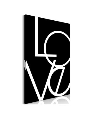 Quadro - Black and White: Love (1 Part) Vertical