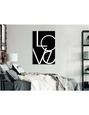 Quadro - Black and White: Love (1 Part) Vertical