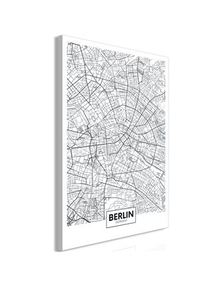 Quadro - Map of Berlin (1 Part) Vertical