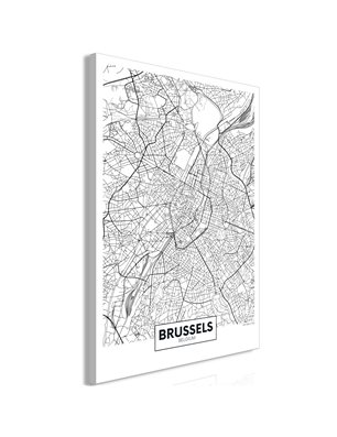 Quadro - Map of Brussels (1 Part) Vertical
