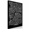 Quadro - Dark Map of London (1 Part) Vertical