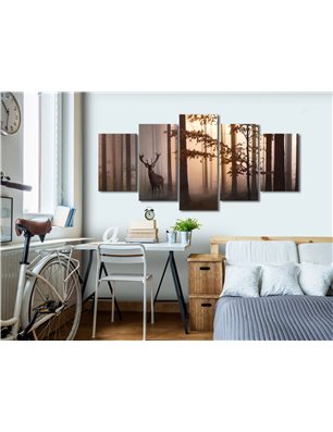 Quadro - Morning (5 Parts) Wide Brown