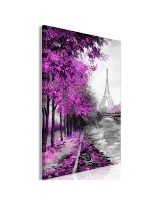 Quadro - Paris Channel (1 Part) Vertical Pink