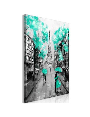 Quadro - Paris Rendez-Vous (1 Part) Vertical Green