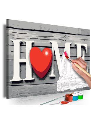 Quadro fai da te - Home with Red Heart