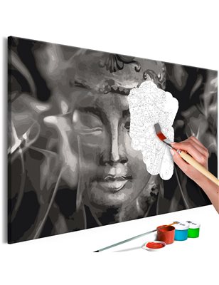 Quadro fai da te - Buddha in Black and White