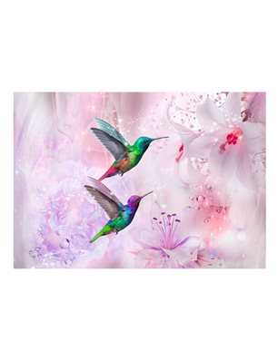 Fotomurale - Colourful Hummingbirds (Purple)