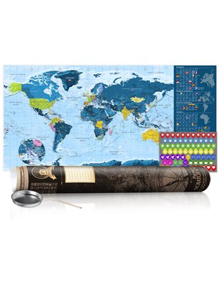 Mappa da grattare - Mappa d'oro - poster (versione inglese) - 100x50