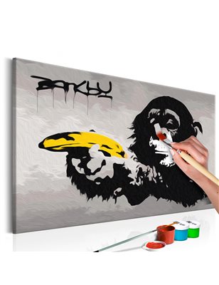 Quadro fai da te  Scimmia (Banksy Street Art Graffiti)