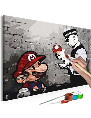 Quadro fai da te  Mario (Banksy)