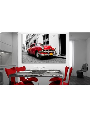 Quadro - Cuban Classic Car (Red)