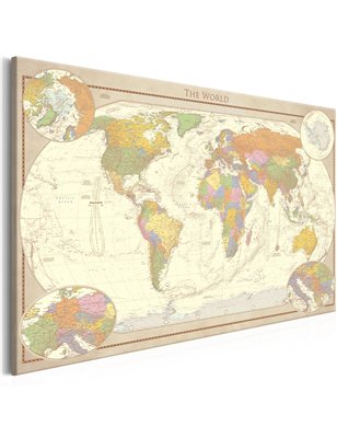 Quadro - Cream World Map