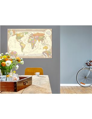 Quadro - Cream World Map