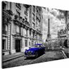 Quadro - Car in Paris (1 Part) Blue Wide