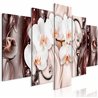 Quadro - Orchid Waterfall (5 Parts) Wide Pink