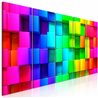 Quadro - Colourful Cubes (5 Parts) Narrow