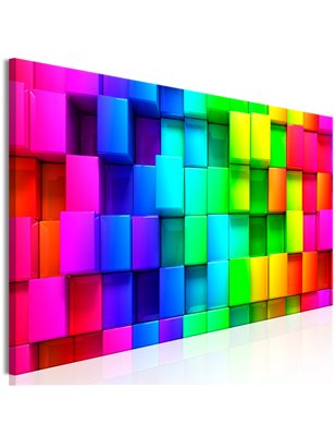 Quadro - Colourful Cubes (5 Parts) Narrow