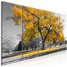 Quadro - Autumn in the Park (5 Parts) Narrow Gold