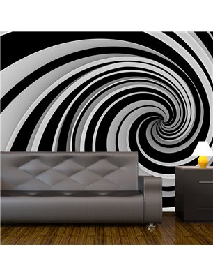 Fotomurale - Black and white swirl