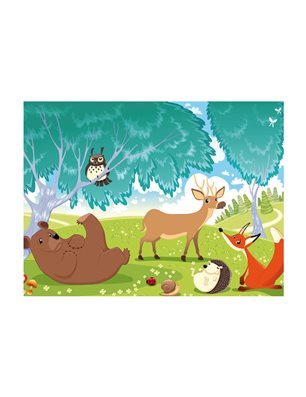 Fotomurale - Gli Animali Del Bosco Piccolo 350x270cm