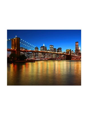 Fotomurale - Crepuscolo sopra il ponte di Brooklyn
