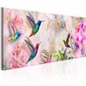 Quadro - Colourful Hummingbirds (1 Part) Narrow