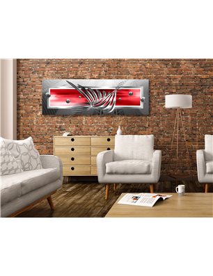 Quadro - Silver Wings (1 Part) Narrow Red