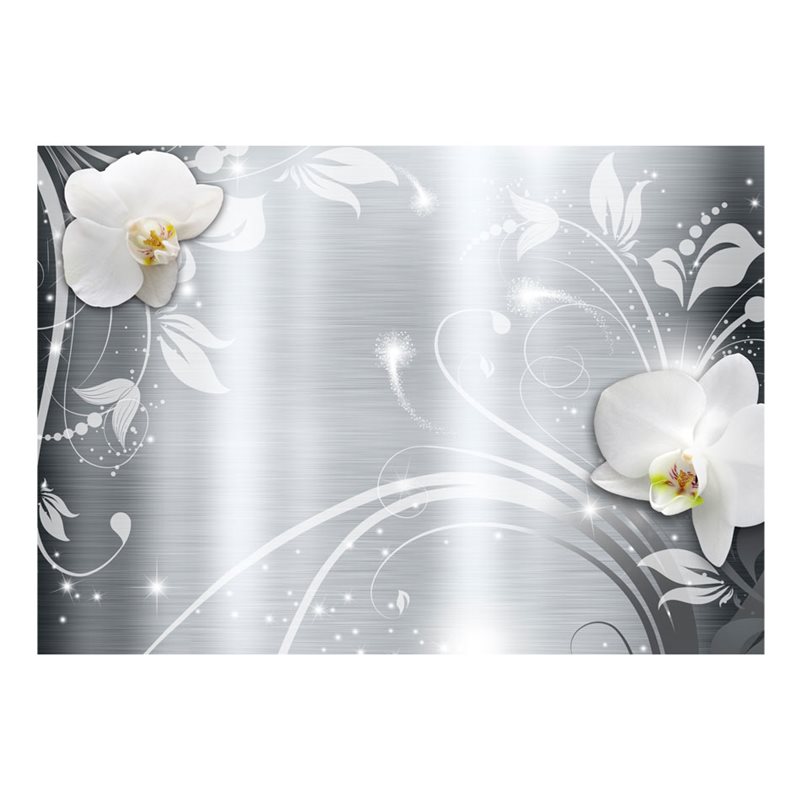 Fotomurale Orchids on steel