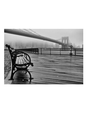 Fotomurale - A Foggy Day on the Brooklyn Bridge