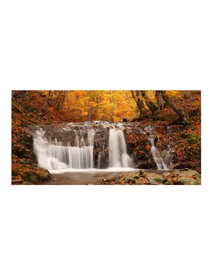 Fotomurale XXL - Autumn landscape: waterfall in forest