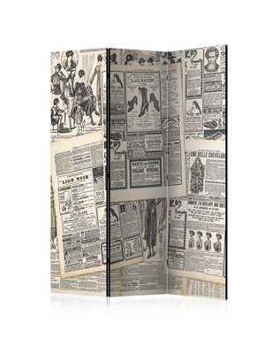 Paravento - Vintage Newspapers [Room Dividers]