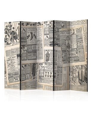 Paravento - Vintage Newspapers II [Room Dividers]
