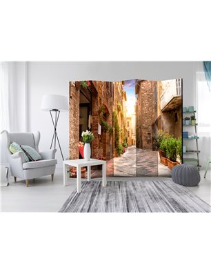 Paravento - Colourful Street in Tuscany II [Room Dividers]
