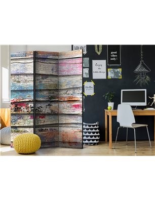 Paravento - Colourful Wood [Room Dividers]