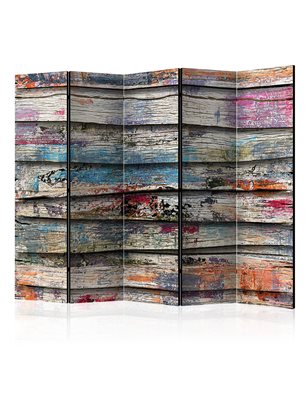 Paravento - Colourful Wood II [Room Dividers]