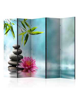 Paravento - Water Lily and Zen Stones II [Room Dividers]