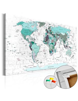 quadri in sughero, quadro mappamondo, quadro planisfero