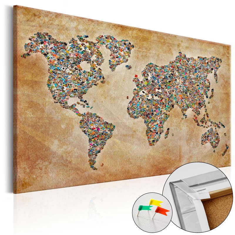 mappamondo di sughero a colori68,00 € www.