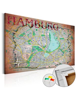 Quadri di sughero - Hamburg [Cork Map]