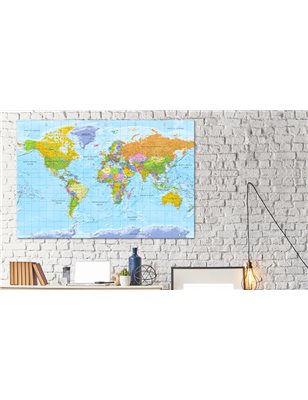 Quadri Di Sughero - Multicolored Travels [cork Map] Cm60x40h