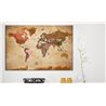 Quadri di sughero - World Map: Brown Elegance [Cork Map]