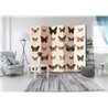 Paravento - Retro Style: Butterflies II [Room Dividers]