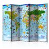 Paravento - World Map for Kids II [Room Dividers]