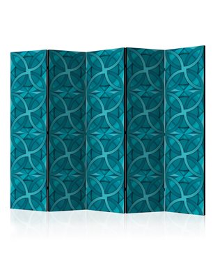 Paravento - Geometric Turquoise II [Room Dividers]